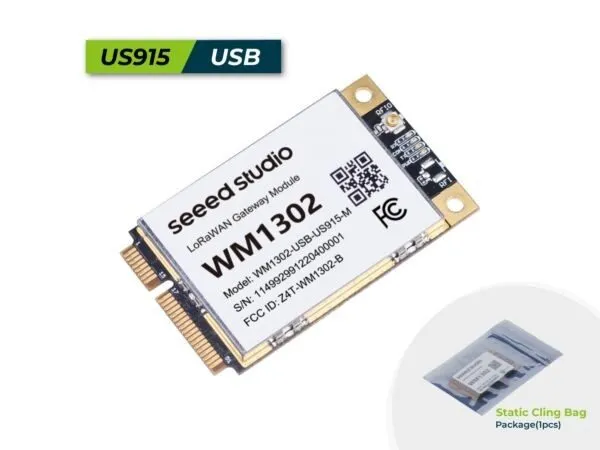 Шлюз полевой шины Seeed Studio WM1302 LoRaWAN Gateway Module SPI US915 Mini PCIe