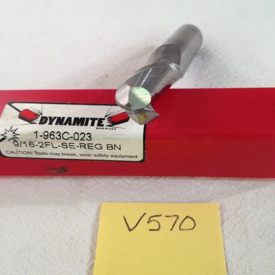 Режущий инструмент DYNAMITE 9/16" DIAMETER CARBIDE END MILL 1-963C-023. 2 FL. 1-