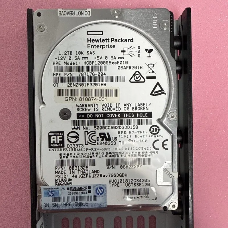 Жёсткий диск HPE 875659-001 3PAR 8000 K2P85B 1.2TB SAS 10K 2.5'' SFF HDD Hard Dr — фото лота 2