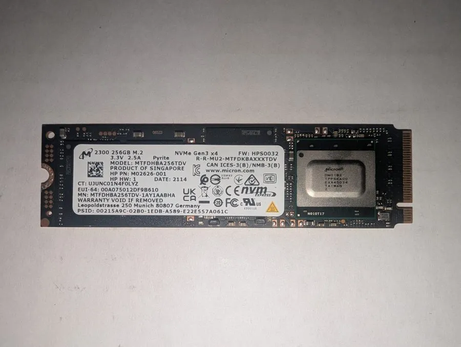 SSD-накопитель Micron 2300 MTFDHBA256TDV 256 GB PCIe Gen3 80mm SSD M02626-001 — фото лота 1