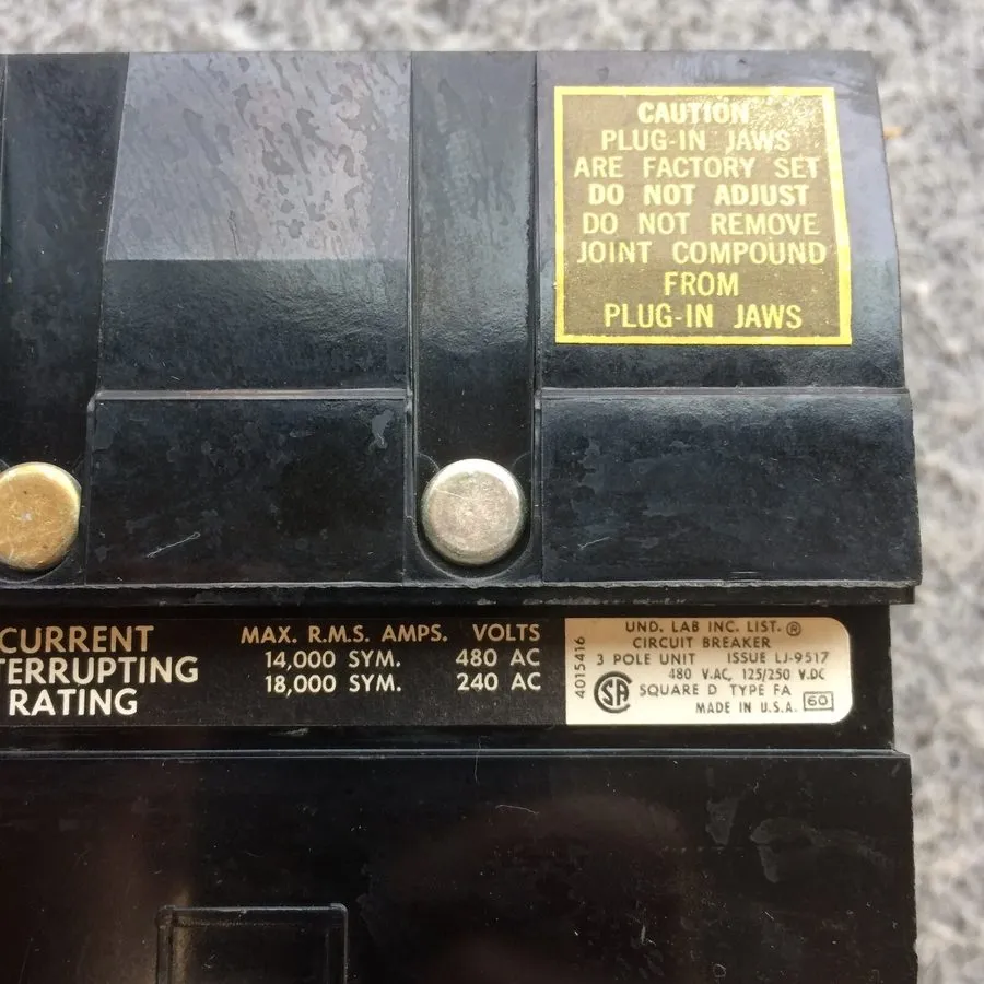 Автоматический выключатель Square D 60 Amp I-Line Circuit Breaker 3-Pole 480V AC