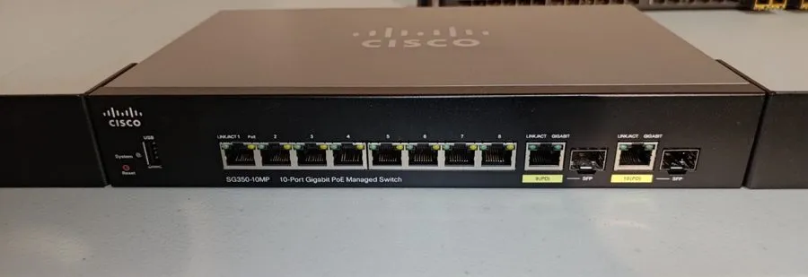 Коммутатор Cisco SG350-10MP 10-port Gigabit PoE+ Managed Switch