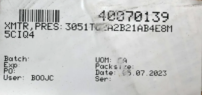 Датчик давления EMERSON ROSEMOUNT 3051TG2A2B21AB4E8M5CIQ4 PRESSURE TRANSMITTER 4