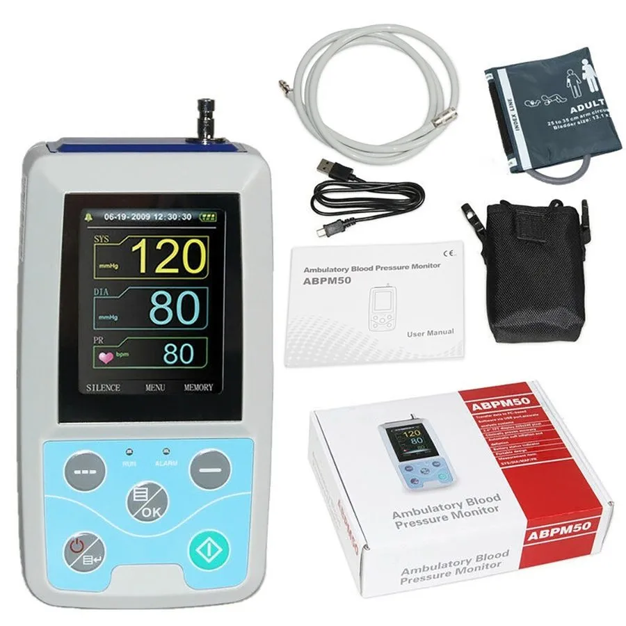Электрокардиограф ABPM50 24HR Ambulatory Blood Pressure & ECG Holter Monitor wit