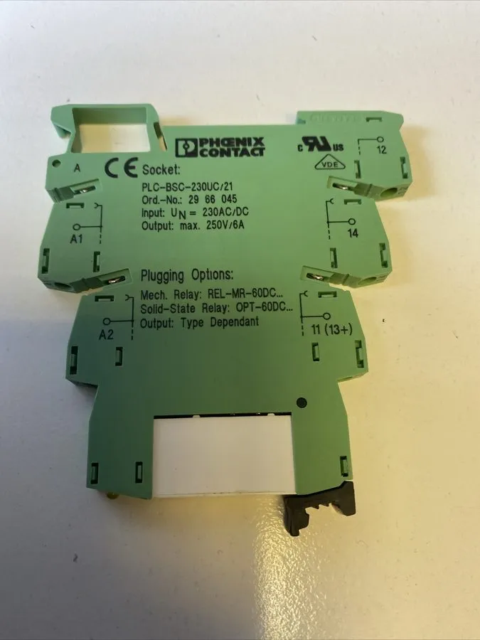 Колодка реле Phoenix Contact Relay Socket PLC-BSC-230UC/21 2966045 230 V AC/DC