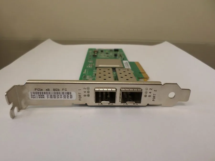 Контроллер QLogic QLE2562 2-Port 8Gb PCIe Fiber Channel FC HBA W/5 sfp's