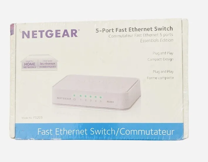 Коммутатор NETGEAR FS205 5-Port Fast Ethernet Switch Plug and Play — фото лота 1