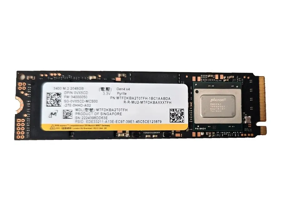 SSD-накопитель Micron 3400 2TB NVMe PCIE Gen 4.0 x 4 M.2 2280 SSD MTFDKBA2T0TFH — фото лота 1