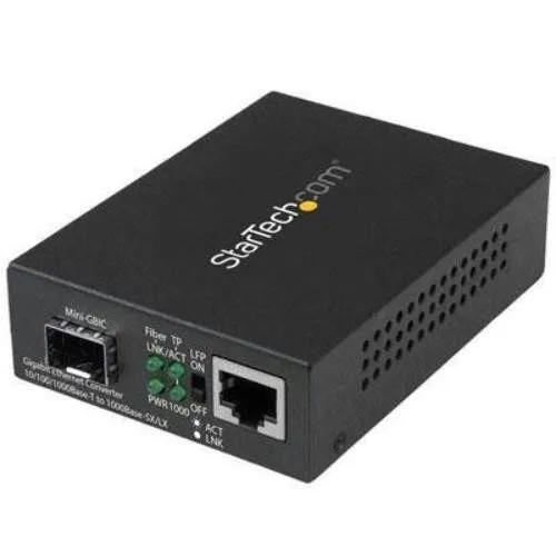 Медиаконвертер StarTech MCM1110SFP Gigabit Ethernet Fiber Media Converter w/ Ope