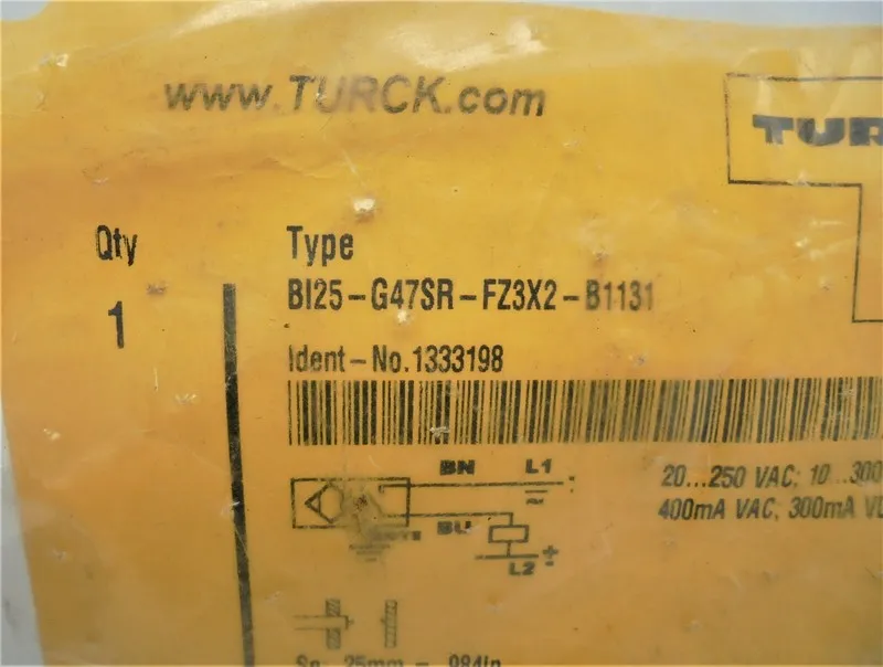 Датчик приближения Turck BI25-G47SR-FZ3X2-B1131 Inductive Proximity Sensor 13331
