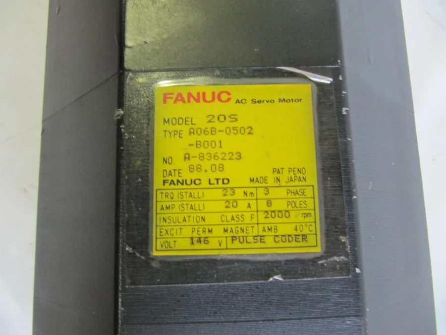 Серводвигатель Fanuc 23Nm AC Servo Motor Model 20S Type A06B-0502-B001