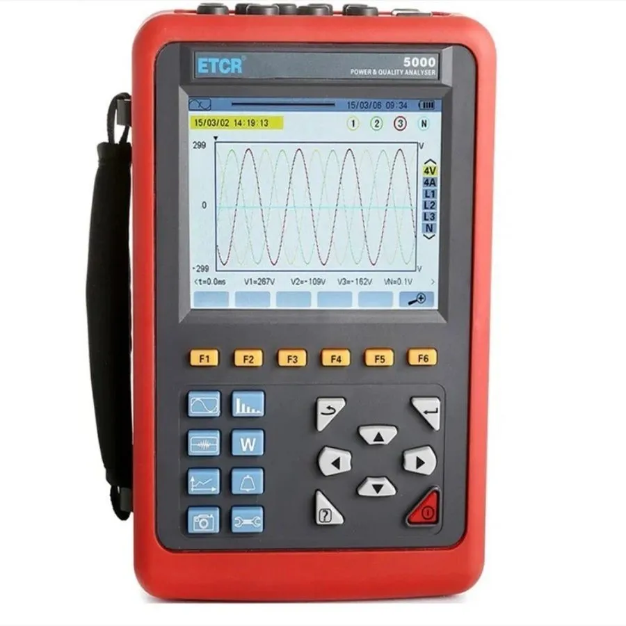 Анализатор ETCR5000 Power Quality Analyzer 3 Phase Power Energy Meter + Current 