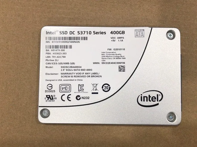 SSD-накопитель Intel DC S3710 Series 400GB SSD MLC 2.5" SATA SSDSC2BA400G4 Solid