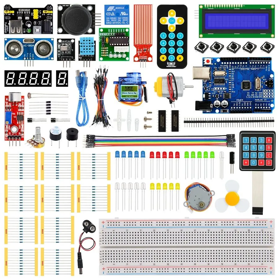 Электронный компонент KUONGSHUN Super Starter Kit Breadboard LCD1602 — фото лота 1