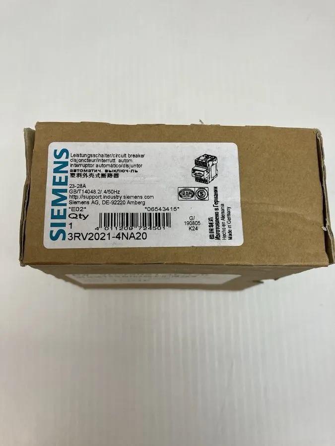 Автоматический выключатель SIEMENS 3RV2021-4NA20 Motor Protection Circuit Breake