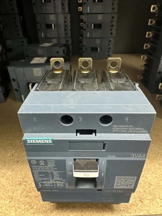 Автоматический выключатель SIemens 3VA4195-4ED34-0AA0 15A 480v 25kA 3P Bolt-on C