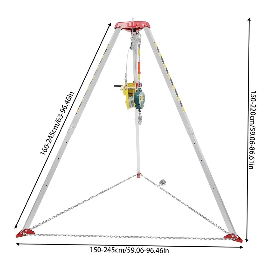 Оборудование видеонаблюдения Manual Confined Space Tripod Adjustable 5.2-8ft Leg — фото лота 1
