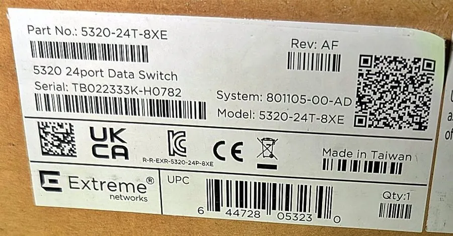 Коммутатор Extreme Networks 5320-24T-8XE 5320 24port Data Switch