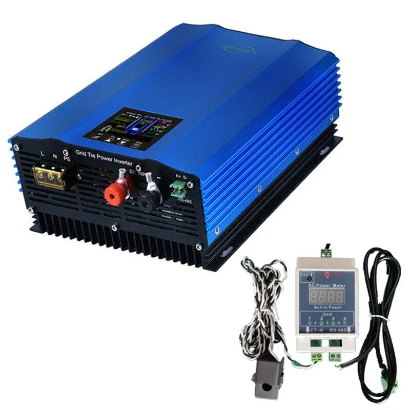 Аккумулятор AC110/220V 1000W Solar Grid Tie Inverter MPPT w/ Limiter Pure Sine W