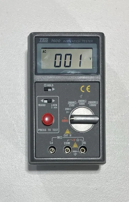 Тестер Insulation Tester TES-1600 200MΩ/250V 2000MΩ/1000V 200MΩ/500V