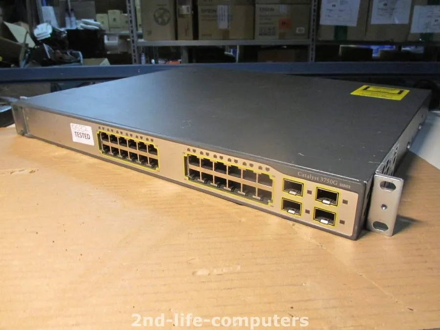Коммутатор Cisco WS-C3750G-24TS-E1U 24 Port Ethernet Gigabit Switch. 90 Day's . 