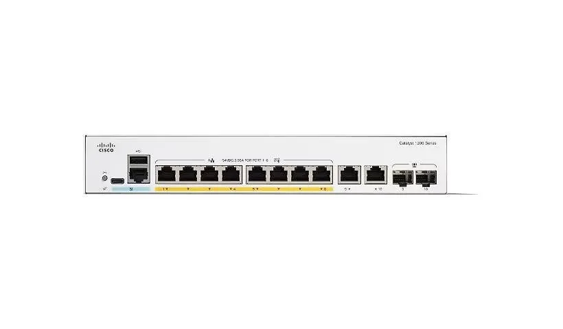 Коммутатор Cisco Catalyst C1200-8P-E-2G Smart Switch 8Port GbE PoE+ 2x1G