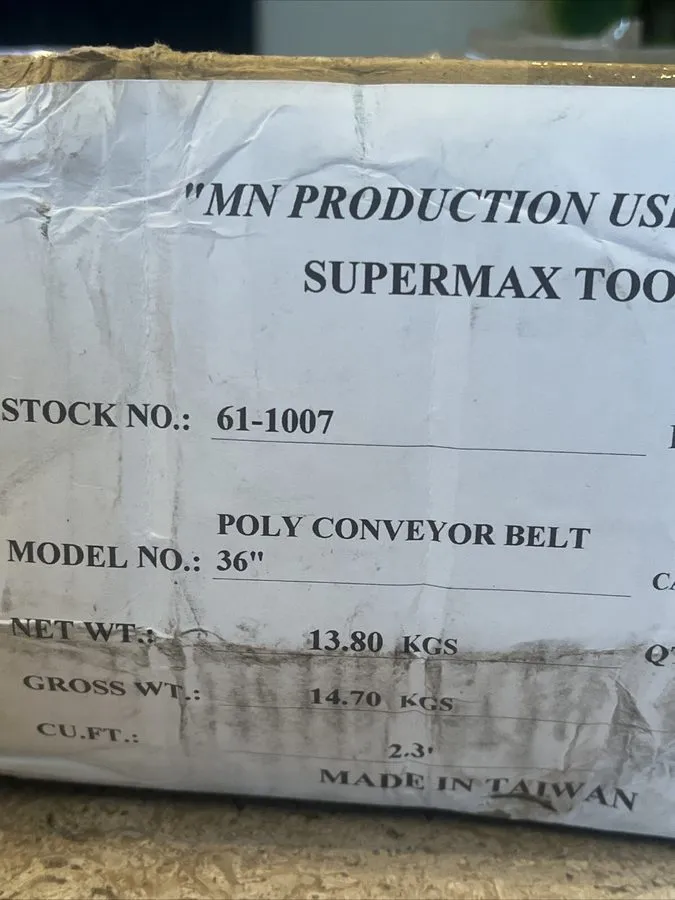Конвейер 36x1 SuperBrush SuperMax Sander Poly Conveyor Belt 61-1007 36” X 1” — фото лота 2