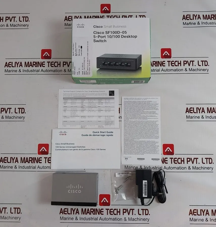 Коммутатор Cisco (SF100D-05) 5-Port 10/100 Desktop Switch with QoS