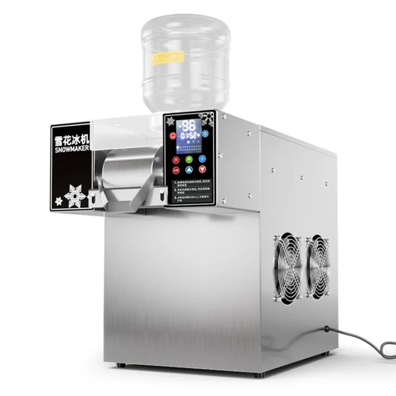 Льдогенератор 120KG/24H Commercial Snowflake Ice Machine Snow Cone Shaving Maker
