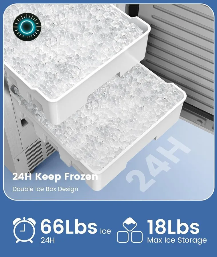 Льдогенератор Nugget Ice Machine Commercial Undercounter Ice Maker 66Lbs/Day, Bu