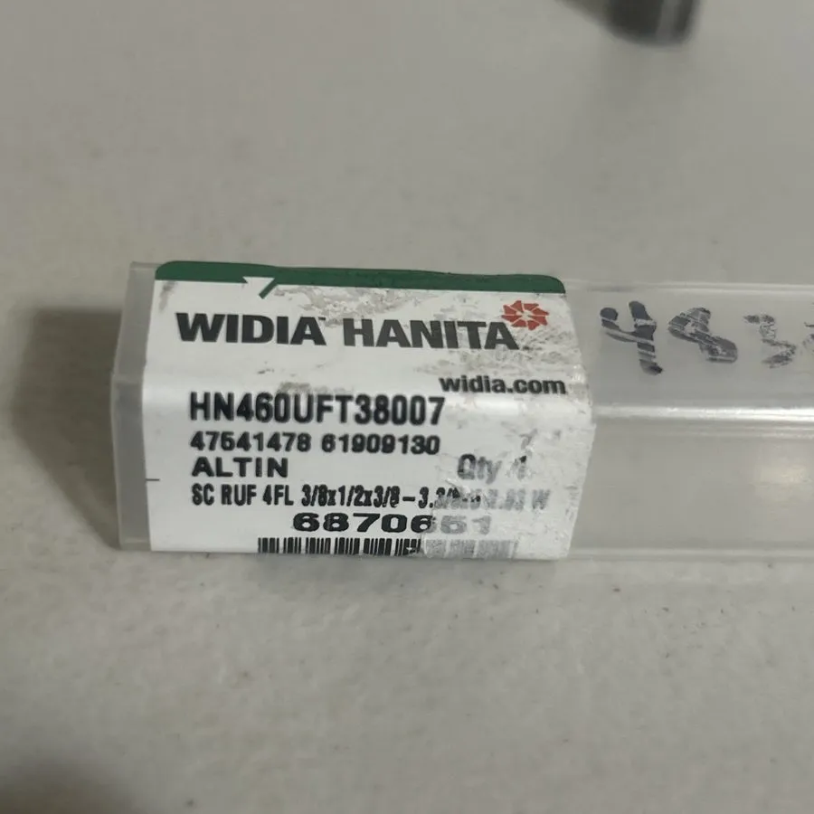 Режущий инструмент WIDIA Hanita Rougher End Mill 3/8" x 1/2" Solid Carbide CNC T — фото лота 1