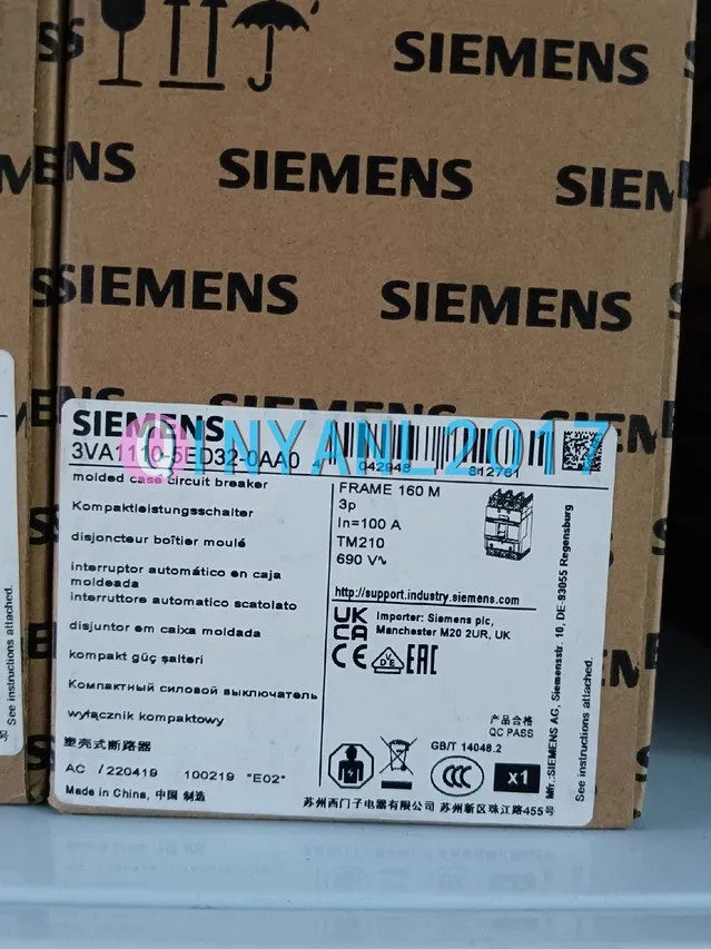 Автоматический выключатель Siemens circuit breaker 3VA1110-5ED32-0AA0