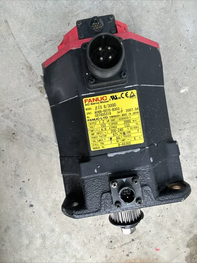 Серводвигатель Fanuc A06B-0075-B303 AC Servo Motor 1.2kw 153V 2000rpm