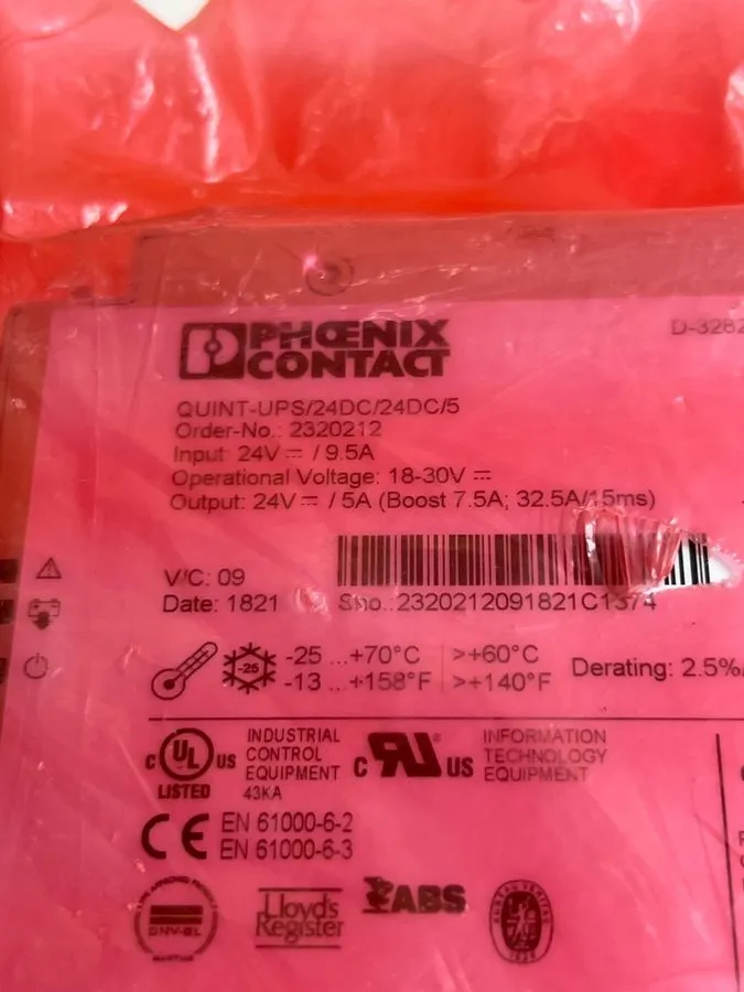 Блок питания PHOENIX CONTACT QUINT-UPS/24DC/24DC/5 2320212 Power Supply