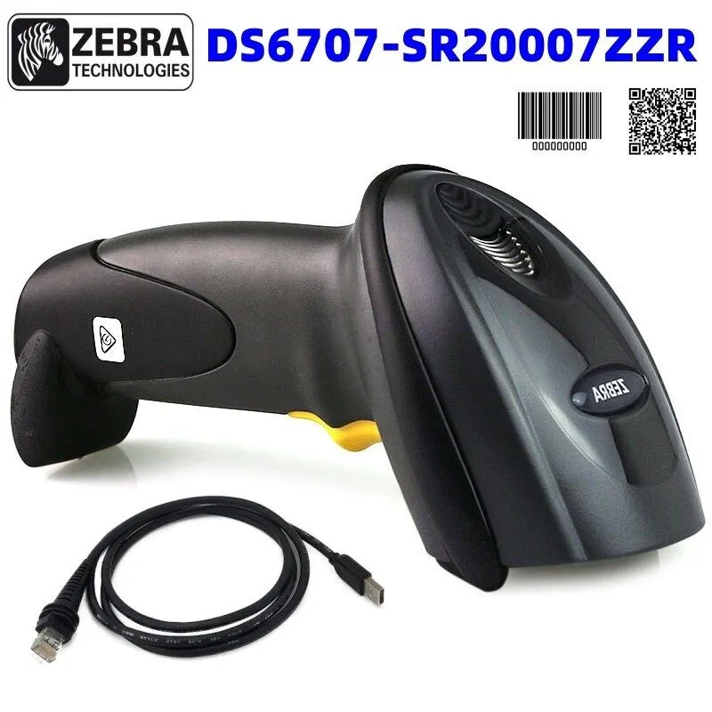 Сканер штрих-кода Symbol DS6707-DC20007ZZR Handheld 1D 2D Barcode Scanner er Wit