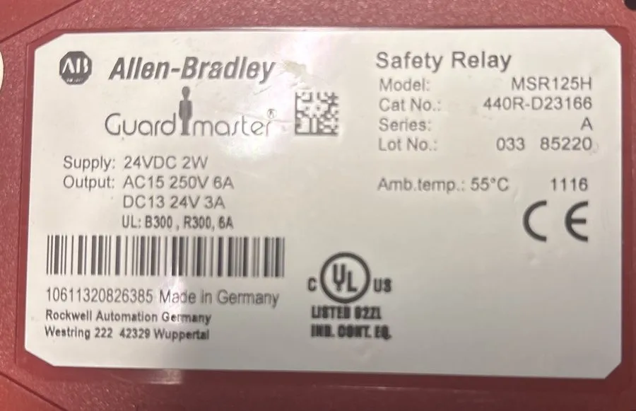 Реле безопасности Allen-Bradley Guard master 440R-D23166 MSR125H safety relay 24