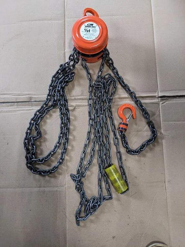 Таль Columbus McKinnon 009511-00410 Series 622 Hand Chain Hoist 1/2 Ton Capacity — фото лота 1