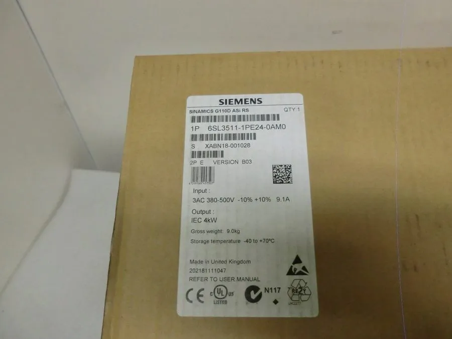 Частотный преобразователь SIEMENS 6SL3511-1PE24-0AM0 Ver 3.61 SINAMICS G110D ASi