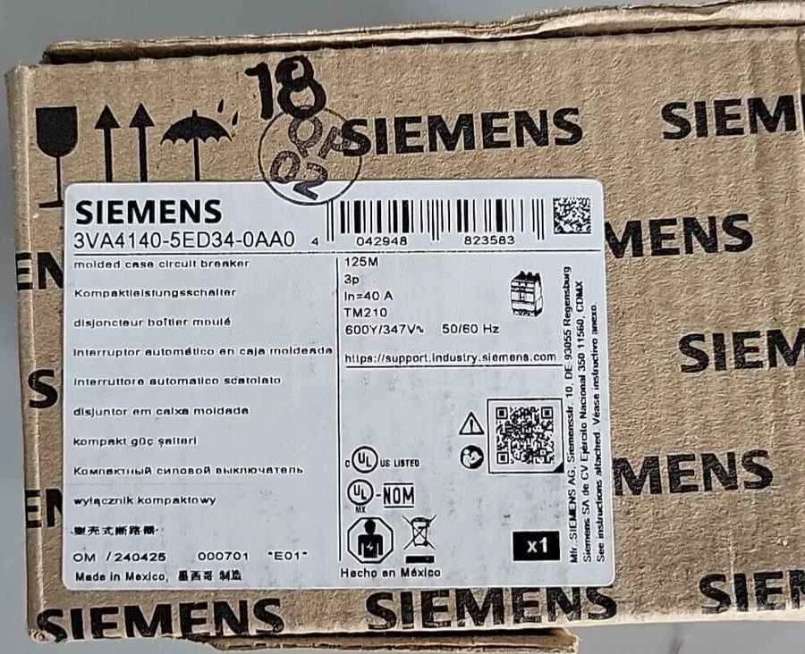 Автоматический выключатель Siemens 3VA4140-5ED34-0AA0 Circuit Breaker 40A 3-Pole