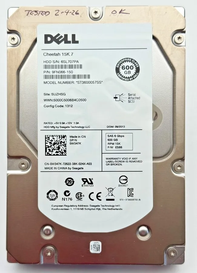 Жёсткий диск ST3600057SS Seagate Cheetah 600GB 15K RPM 6Gb/s 3.5" SAS HDD Hard D