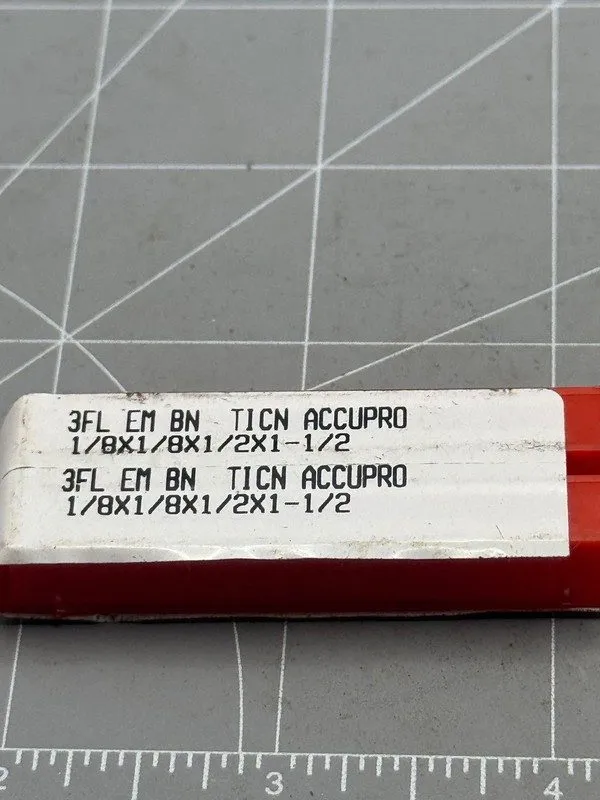 Режущий инструмент Accupro 3FL TiCN Ball Nose End Mill 1/8 x1/8 x1/2 x1-1/2 Carb — фото лота 2
