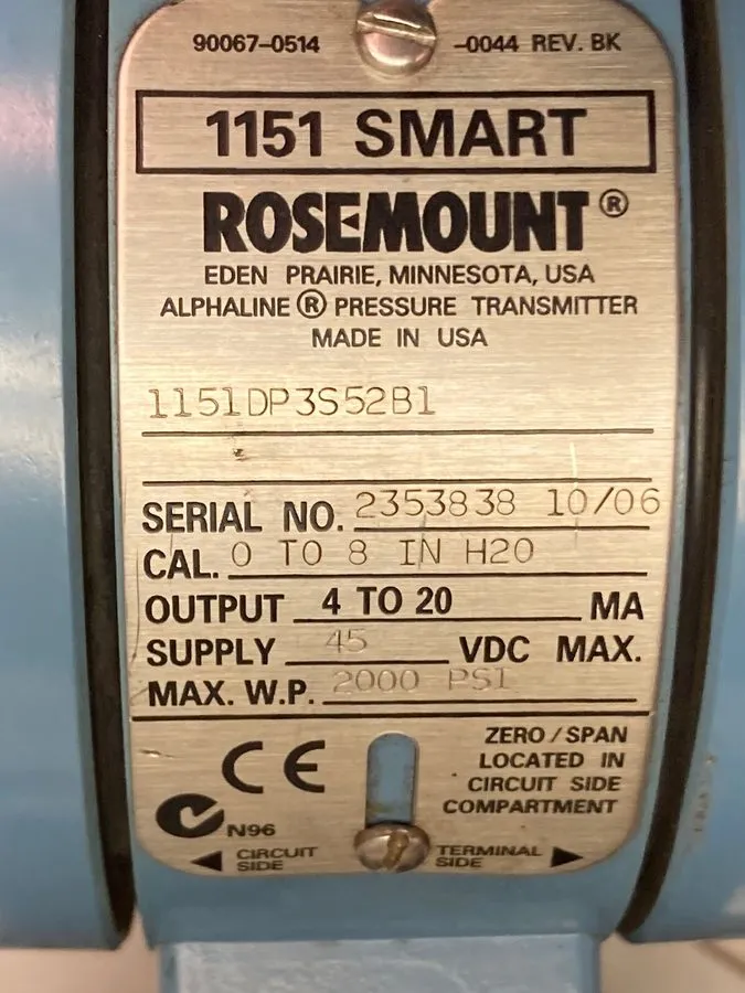 Датчик давления ROSEMOUNT 1151DP3S52B1 PRESSURE TRANSMITTER NSMP