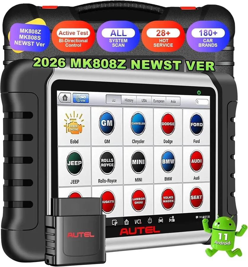 Диагностический сканер 2026 Autel MaxiCOM MK808Z-BT Bidirectional Diagnostic Sca