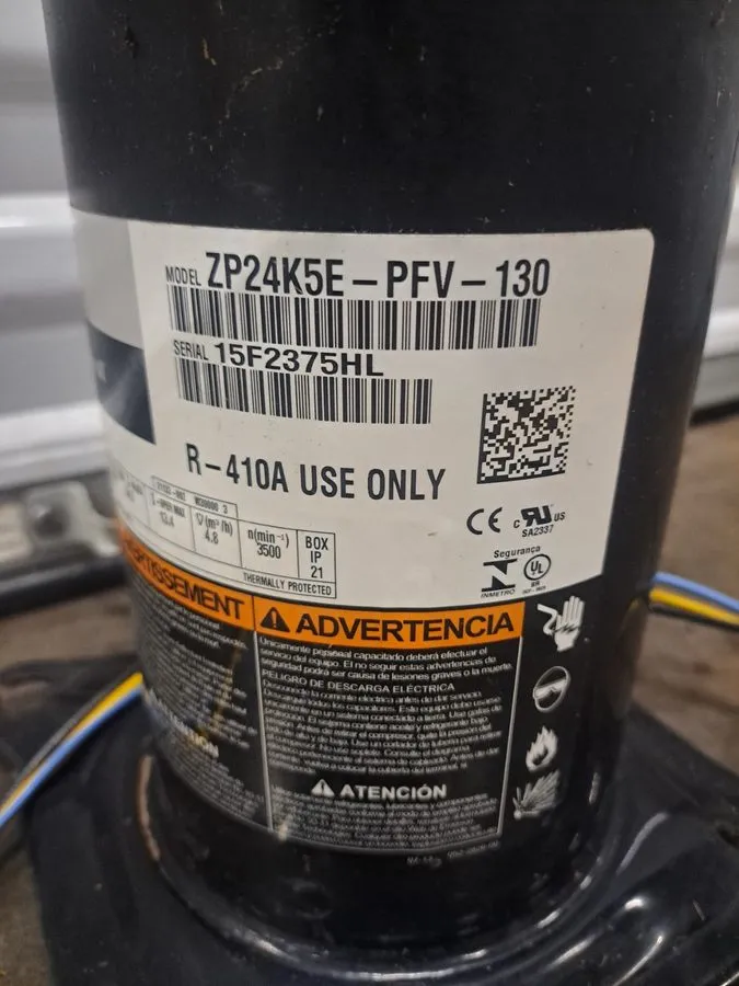 Компрессор 2 Ton, ZP24K5E-PFV-130, R410A, 220V, Compressor Copeland Scroll 24,00