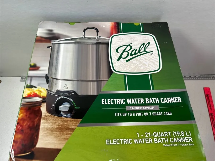 Водяная баня Ball Electric Water Bath Canner FTWB-15-02 and is a 21 Qt Stainless — фото лота 2