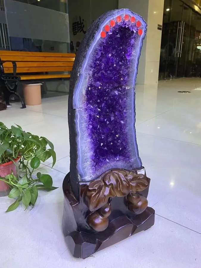 Лабораторный прибор 58.74LB TOP Natural Uruguay Amethyst flowers quartz crystal