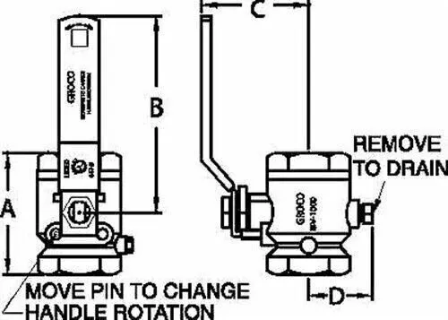 Клапан Groco Stainless Steel Npt Full-Flow Locking Ball Valve 3/4" Bronze IBV-75 — фото лота 1