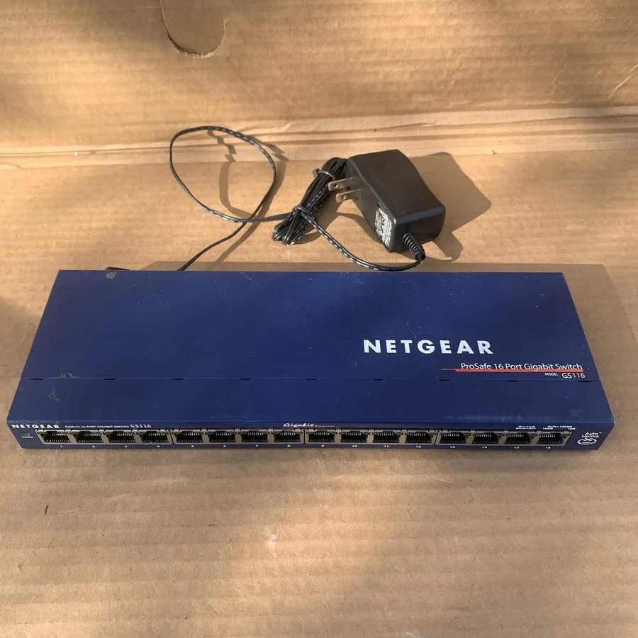 Коммутатор Netgear ProSafe 16 Port Gigabit Switch GS116 v2 Blue Metal Desktop