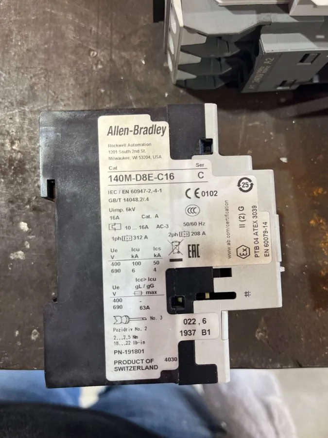 Автоматический выключатель Allen Bradley 140M-D8E-C16 Motor Protection Circuit B
