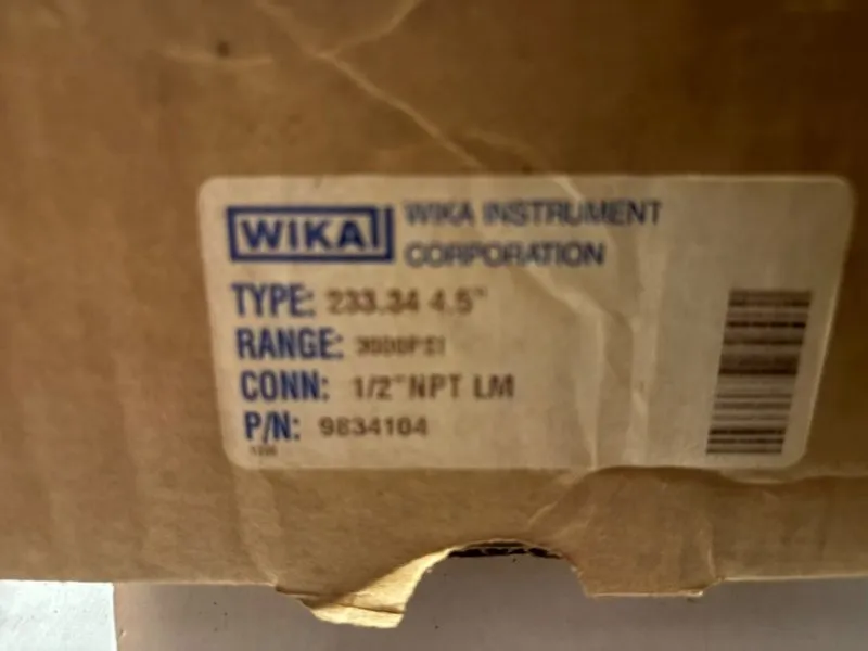Трубопроводная арматура Wika 9834583 232.34 Pressure Gauge 4-1/2in 1/4in Npt 0-1 — фото лота 3